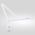 Lampe de bureau à LED de 58 cm de large, 2200 Lumens, avec pince – Intensité variable, lumière de travail pour la protection des yeux, anneau rose