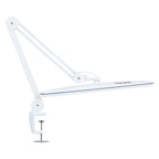 23” Wide Shade, 2200 Lumens LED Desk Lamp with Clamp – Dimmable, Eye-Caring Task Light, White