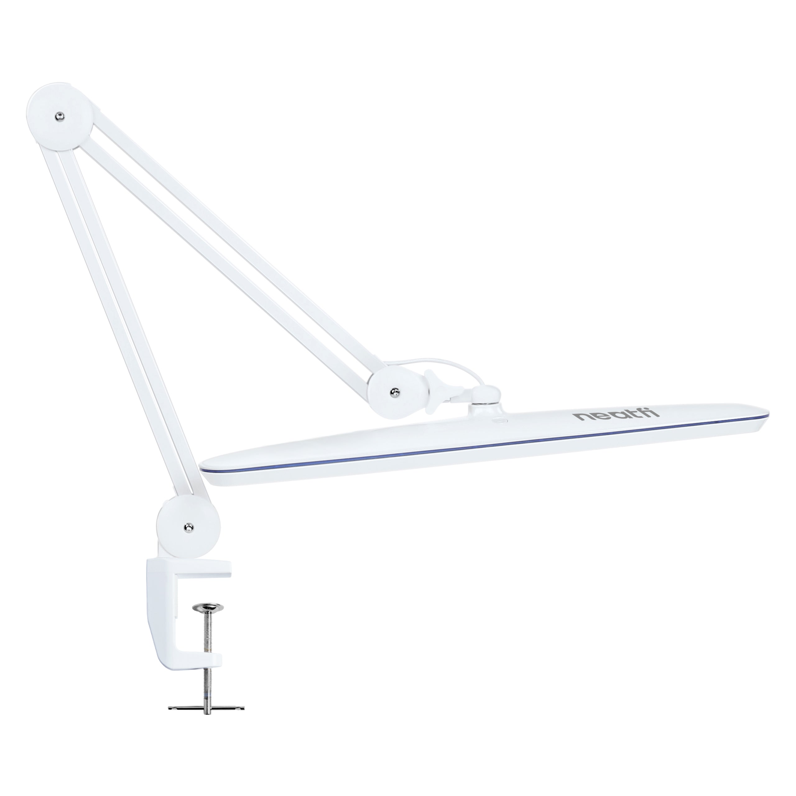 23” Wide Shade, 2200 Lumens LED Desk Lamp with Clamp – Dimmable, Eye-Caring Task Light, White