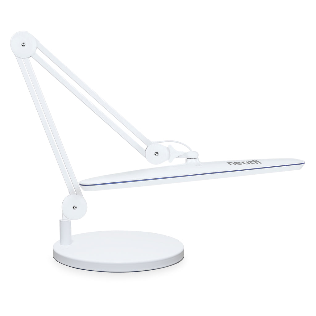23” Wide Shade, 2200 Lumens LED Desk Lamp with Base – Dimmable, Eye-Caring Task Light, White