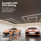 2 Rectangles 35,200 Lumens LED Ceiling Light with Hanging Kit for Shops & Gyms, Cool White