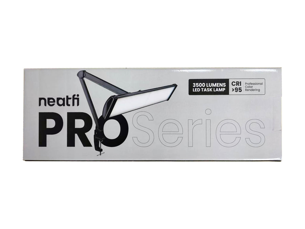 Lámpara LED de escritorio Pro Series de 26” – 3500 lúmenes, IRC 95, 3 modos de luz, luz regulable para oficina en casa y manualidades, negra