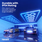 56,320 Lumens Ultra-Bright Diamond Grid LED Ceiling Light for Basements, Shops & Gyms, Blue