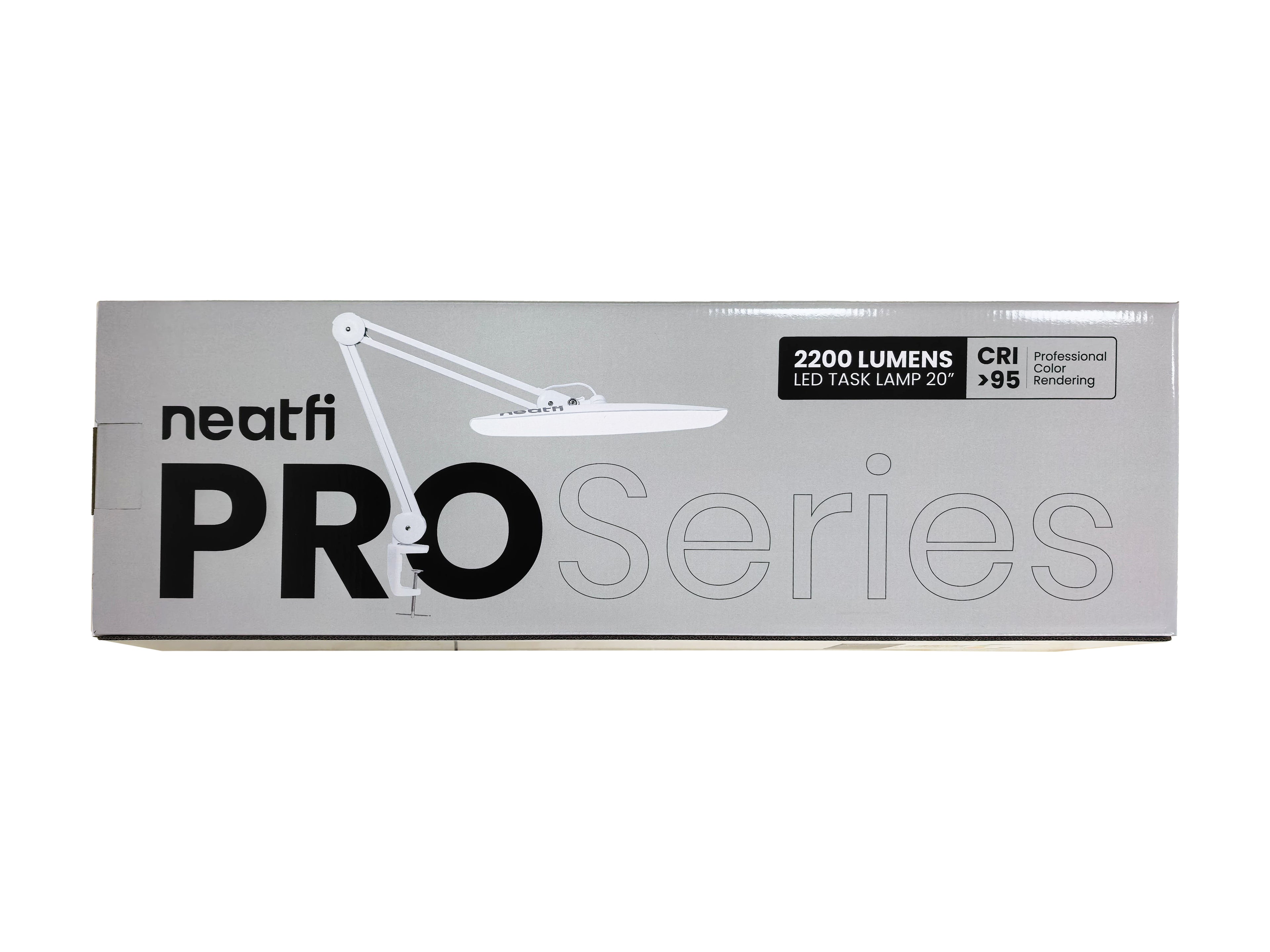 Lámpara de escritorio LED Pro Series de 20” – 2200 lúmenes, CRI 95, 3 modos de luz, luz regulable para oficina en casa y manualidades, blanca