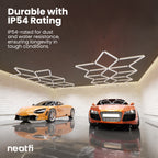 Snowflake Pattern LED Ceiling Light with Hanging Kit for Auto Shops, Salons & Gyms, Cool White