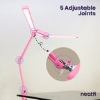 41” Wide Shade, 3000 Lumens LED Desk Lamp with Clamp – CRI 95, 3 Color Modes, Dimmable Task Light, Pink