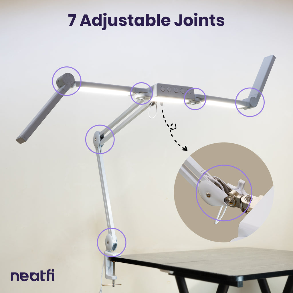 44" LED Desk Lamp, 3000 Lumens, Adjustable Color Temperature, CRI 95, Task Lamp for Home, Office & Workbench