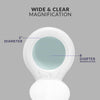 5" Diameter Lens 1,200 Lumens Super LED Magnifying Lamp with Clamp 8 Diopter - White