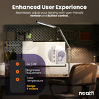 Modern LED Desk Lamp with Clamp, Touch & Remote Controlled