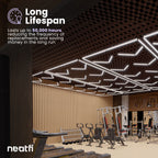 12-Arrow Ultra-Bright 42,240 Lumens LED Ceiling Light with Hanging Kit for Shops & Gyms, Cool White