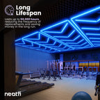 6-Arrow Shape Ultra-Bright LED Ceiling Light – 42,2400 Lumens for Warehouses & Gyms, Blue