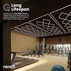 56,320 Lumens Ultra-Bright Diamond Grid LED Ceiling Light for Basements, Shops & Gyms, Cool White