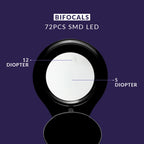 6" Glass Lens LED Magnifying Lamp – Non-polar Dimming Light for Sewing & Jewelry Making, Black