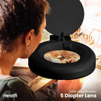 LED Magnifying Lamp with Clamp, 5 Diopter,  Desk Lamp Magnifier Light for Crafts, Painting & Hobbies - Black