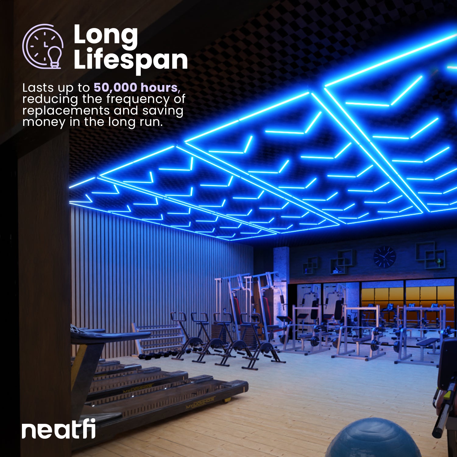 12-Arrow Shape Ultra-Bright LED Ceiling Light - 42,2400 Lumens for Warehouses & Gyms