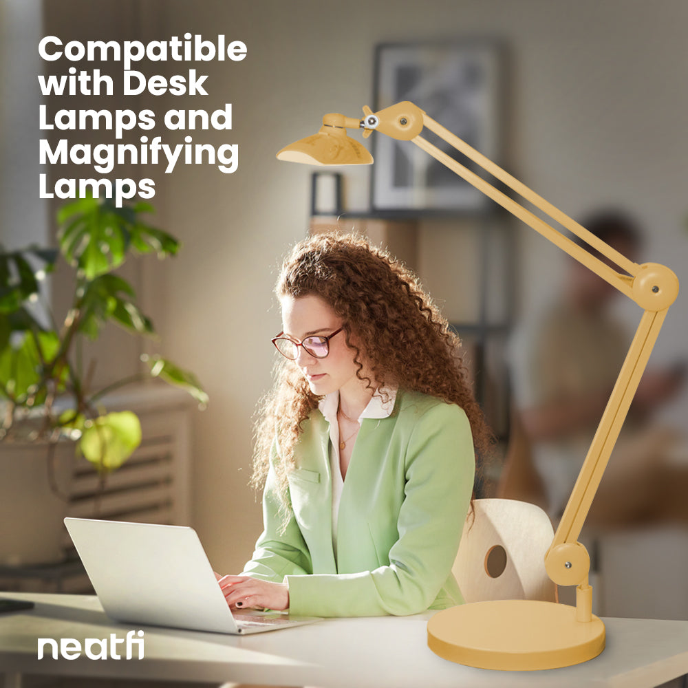 9.84" Diameter Round Weighted Base, 19.62 Pounds, Compatible with Desk Lamps and Magnifying Lamps - Gold