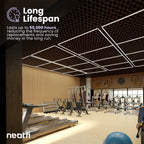 4 Panels LED Ceiling Light – 31,680 Lumens Ultra-Bright for Auto Shops, Warehouse & Gyms, Cool White