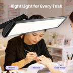 3500 Lumens LED Desk Lamp with Base – 26" Ultra-Wide, 3 Light Modes, Touch Control Light, Black