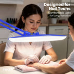 20” Wide Head LED Desk Lamp with Clamp – 2200 Lumens Task Light for Home Office & Crafts, Sapphire Blue