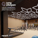 Snowflake Pattern 36,120 lumens LED Ceiling Light for Auto Shops, Salons & Gyms, Cool White