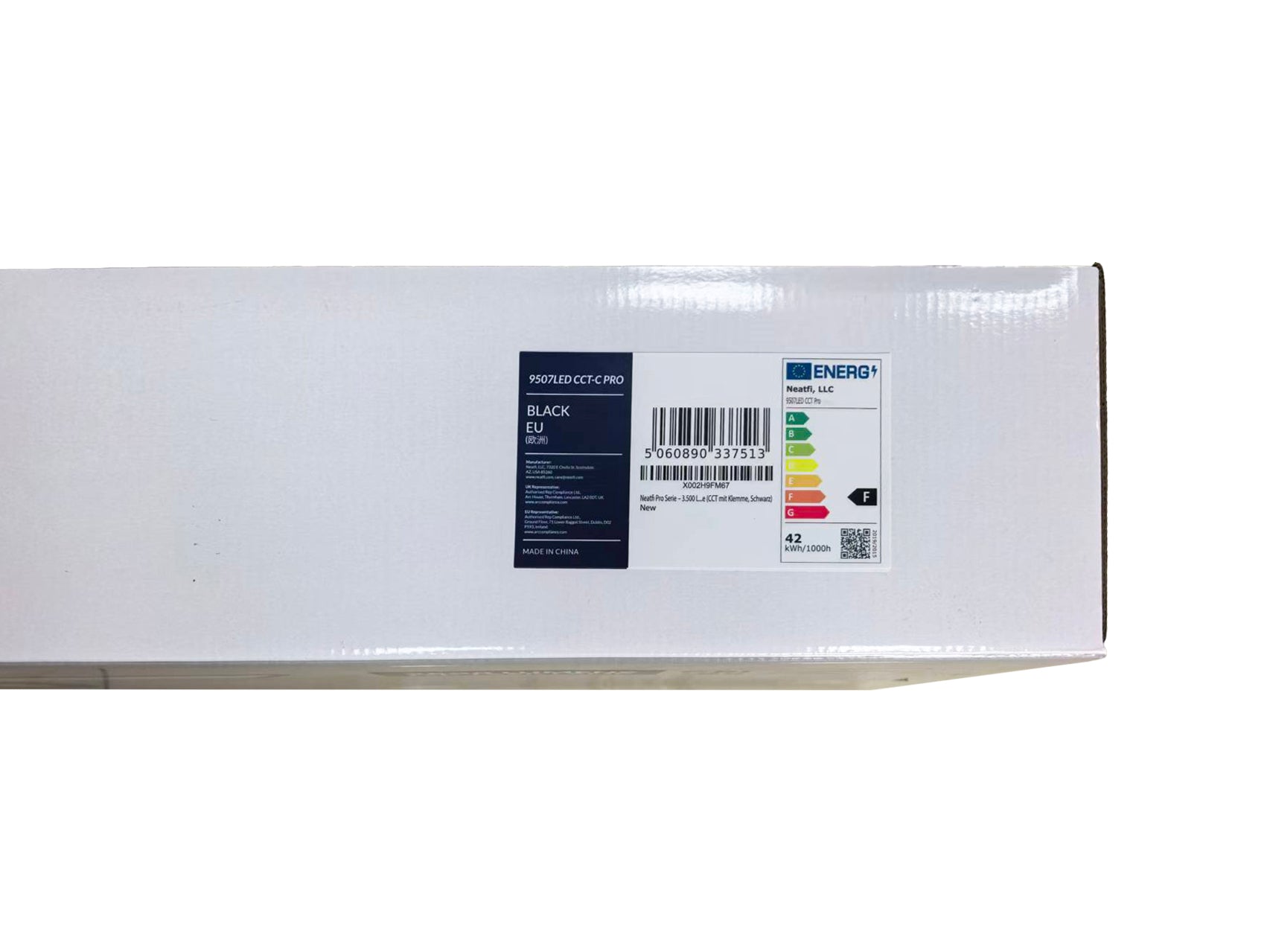 Lámpara LED de escritorio Pro Series de 26” – 3500 lúmenes, IRC 95, 3 modos de luz, luz regulable para oficina en casa y manualidades, negra