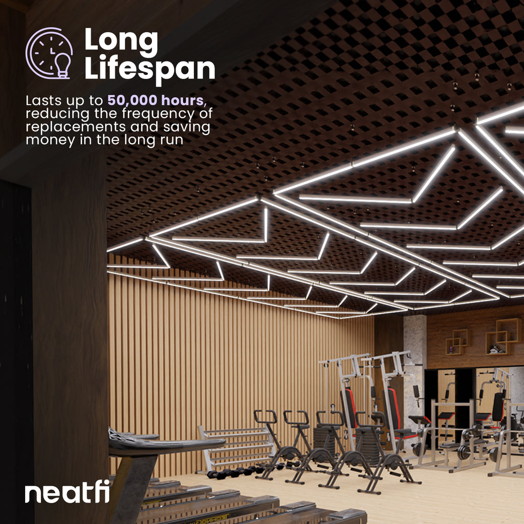 6-Arrow Ultra-Bright 35,200 Lumens LED Ceiling Light with Hanging Kit for Shops & Gyms, Cool White