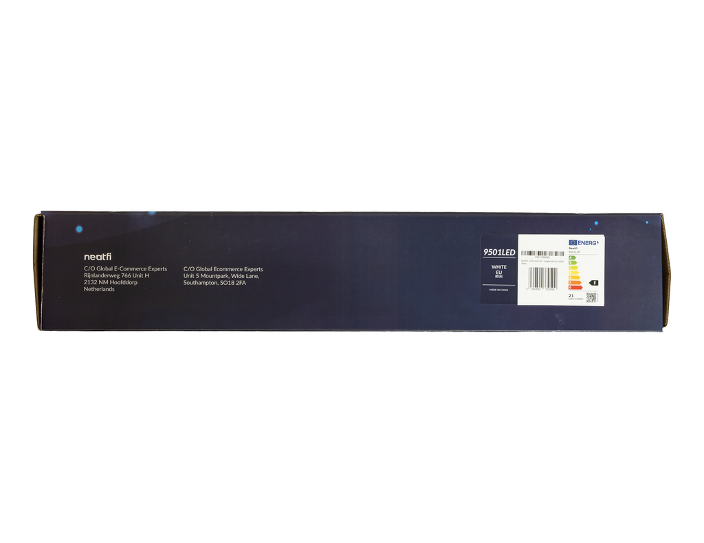 Lámpara de escritorio LED de 20” de ancho con abrazadera – Luz de trabajo de 2200 lúmenes para oficina en casa y manualidades, blanca