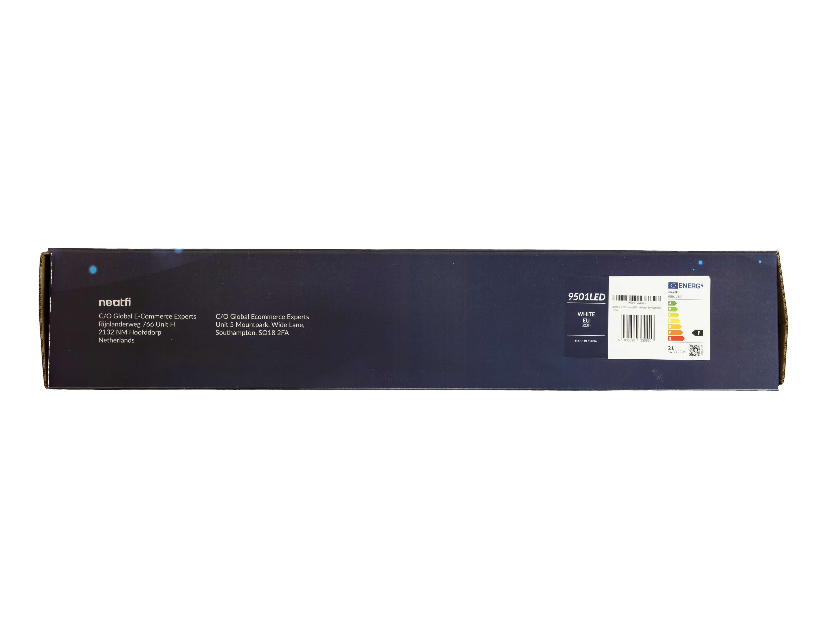 Lámpara de escritorio LED de 20” de ancho con abrazadera – Luz de trabajo de 2200 lúmenes para oficina en casa y manualidades, blanca