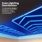 6-Arrow Shape Ultra-Bright LED Ceiling Light – 42,2400 Lumens for Warehouses & Gyms, Blue