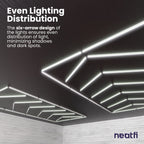 6-Arrow Shape Ultra-Bright LED Ceiling Light – 42,2400 Lumens for Warehouses & Gyms, Cool White