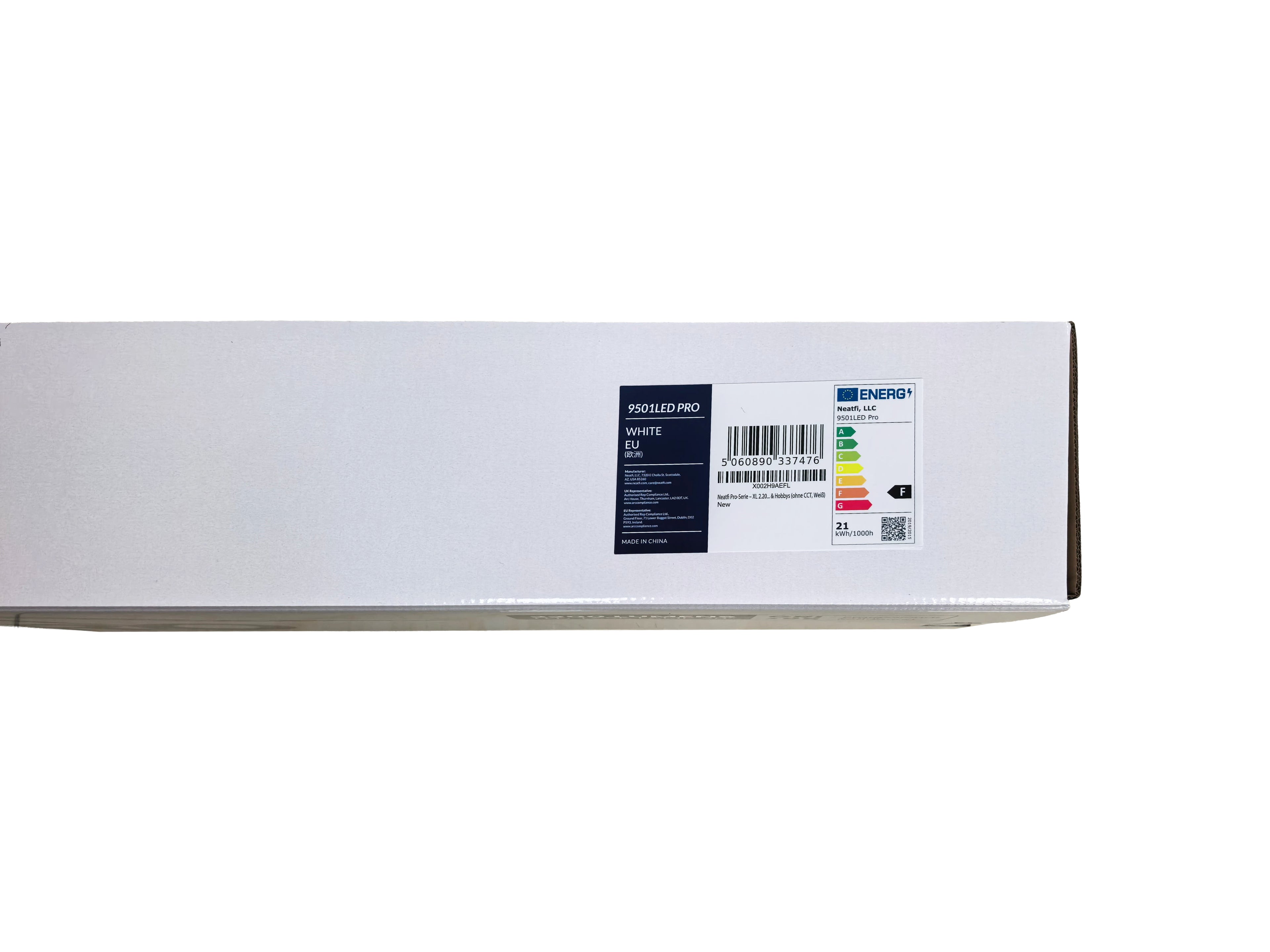 Lámpara LED de escritorio Pro Series de 20” – 2200 lúmenes, 3 modos de luz, IRC 95, regulable para uso en oficina en casa y manualidades, blanca