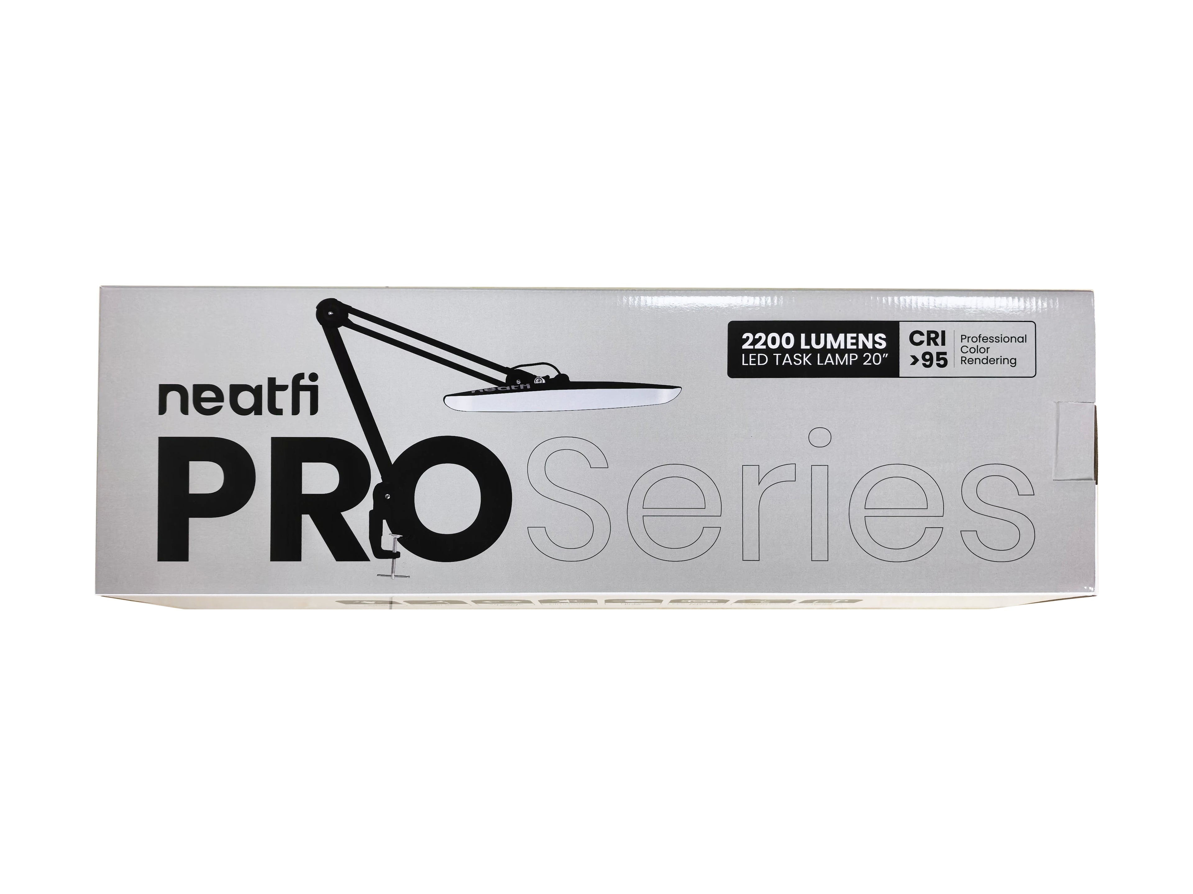 Lámpara de escritorio LED Pro Series de 20” – 2200 lúmenes, CRI 95, luz regulable para hogar, oficina y manualidades, negra
