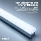 15 Hex Grids LED Ceiling Light with Hanging Kit – 69,600 Lumens for Auto Shops, Salons & Gyms, Cool White