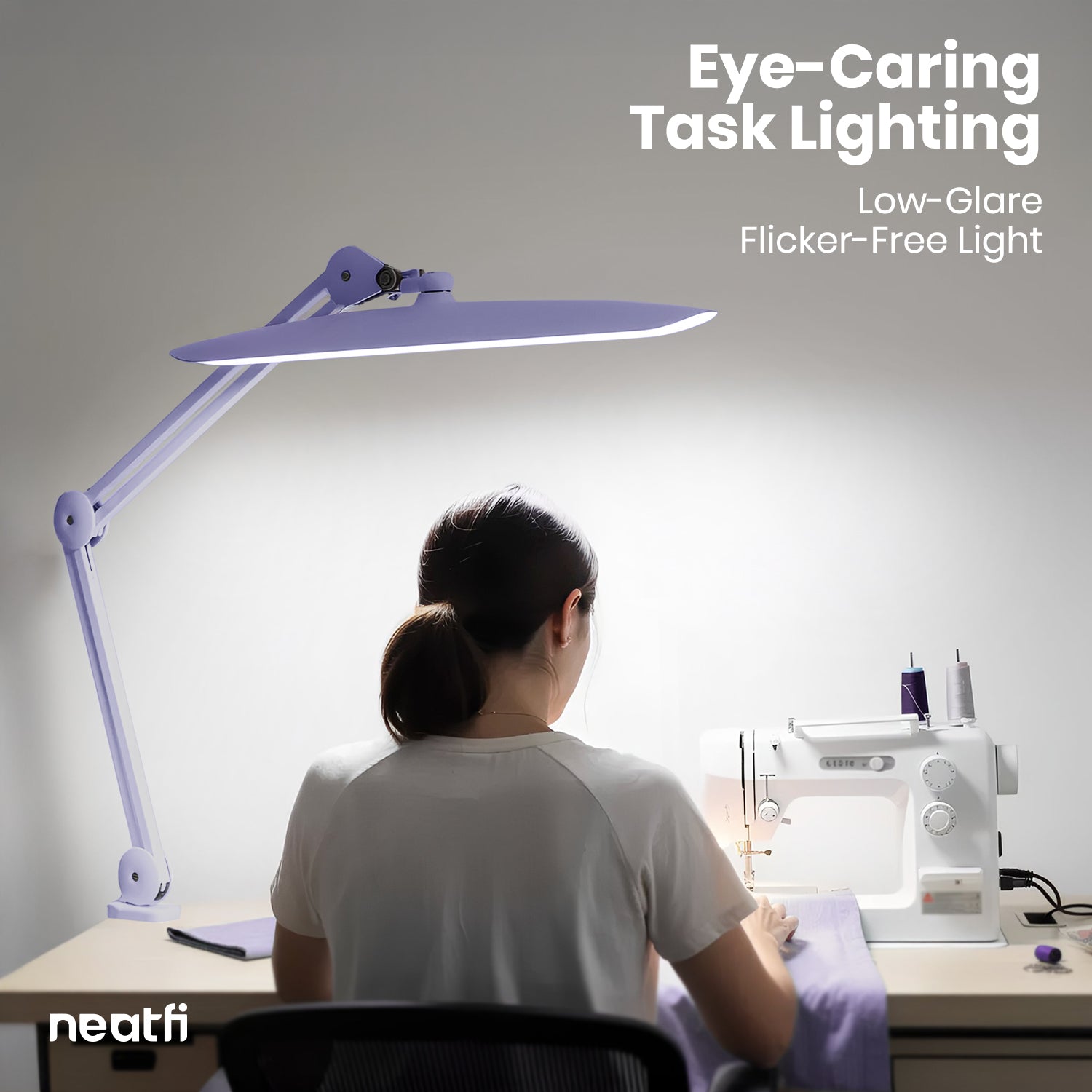 20” Wide Head LED Desk Lamp with Clamp – 2200 Lumens Task Light