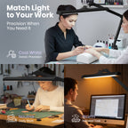 3500 Lumens LED Desk Lamp with Base – 26" Ultra-Wide, 3 Light Modes, Touch Control Light, Black