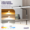 Modern Gooseneck Desk Lamp with Clamp Touch & Remote Controlled - Black