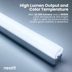 Lámpara de techo LED para coche en forma de corazón de 22,360 lúmenes para talleres de automóviles, salones de belleza y gimnasios, luz blanca fría