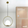 Circular Pendant Lights 12x12 Inches - Gold, Set of 2
