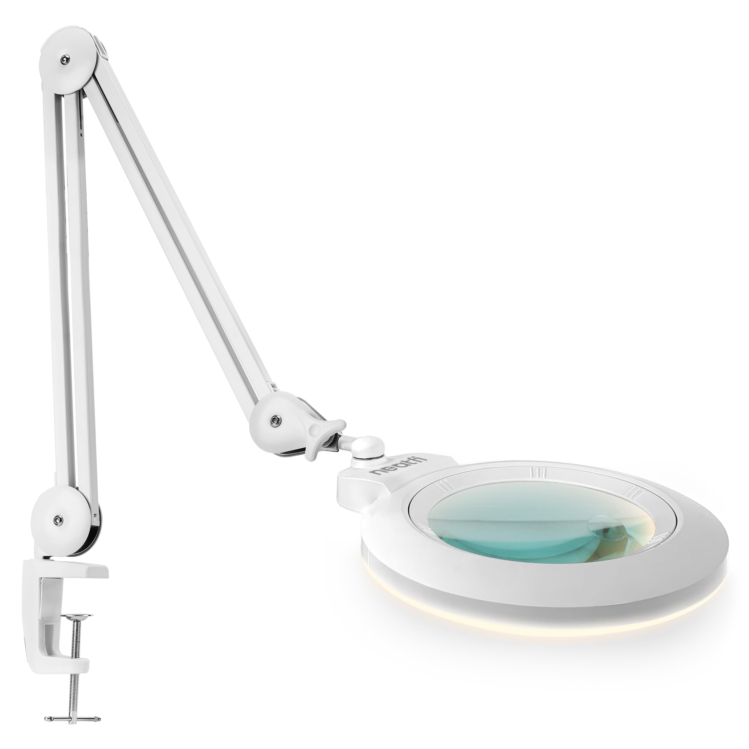 Pro Series XL Bifocal LED Magnifying Lamp – 5D/20D, CRI 95, Adjustable CCT, 7″ Acrylic Lens, White