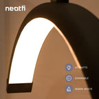 Lámpara LED de escritorio de 44" de ancho con abrazadera – 3000 lúmenes, 3 modos de color, CRI 95, luz de trabajo regulable, negra