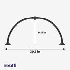 3360 Lumens LED Half Moon Lamp – 3 Color Modes, LCD Display for Nail Techs & Tattoo Artists, Black