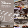 3 Rectangle Shape LED Ceiling Light, Car Garage Light with Hanging Kit - Cool White