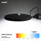 Lámpara de aumento de 5" con pinza – 5 dioptrías, modos de luz ajustables para trabajos de detalle, negra