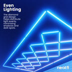 56,320 Lumens Ultra-Bright Diamond Grid LED Ceiling Light for Basements, Shops & Gyms, Blue