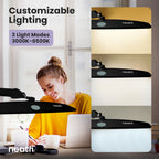 2260 Lumens Elite Task Lamp with Clamp – 22" Wide, 3 Color Modes for Nails & Crafts, Black