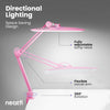 20" Wide Shade XL 2,200 Lumens LED Task Lamp - Pink