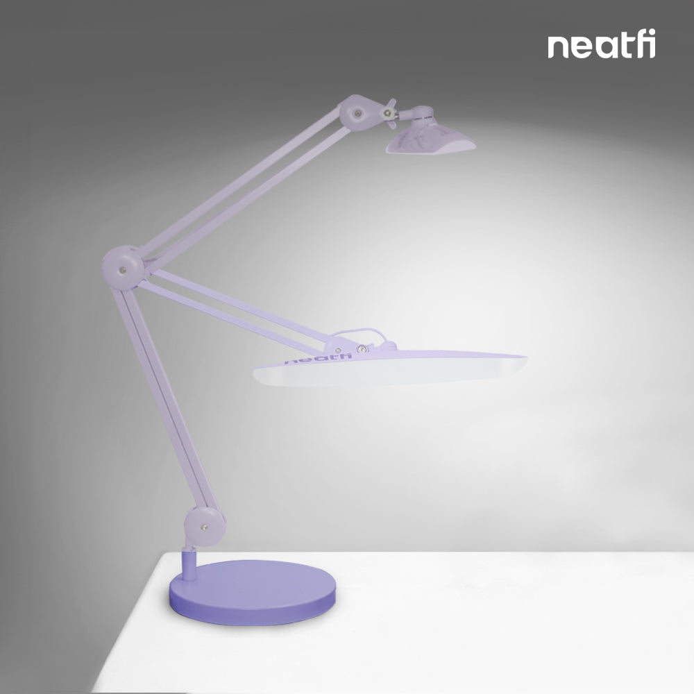 Base redonda ponderada de 25 cm – Base de repuesto resistente para lámparas de escritorio y de aumento, color lavanda