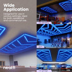 6-Arrow Shape Ultra-Bright LED Ceiling Light – 42,2400 Lumens for Warehouses & Gyms, Blue