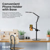 Modern Multi-functional LED Desk Lamp with Base & Cellphone Holder USB/Plug Type - Black