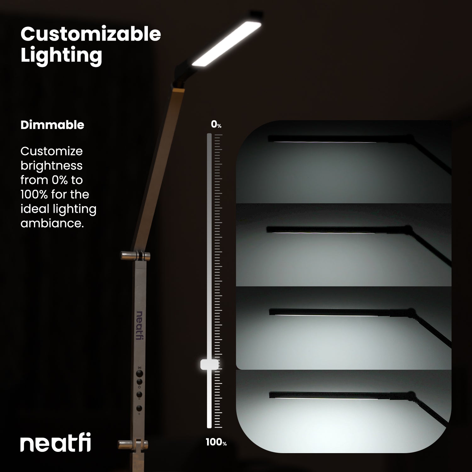 Modern LED Desk Lamp with Clamp, Touch & Remote Controlled
